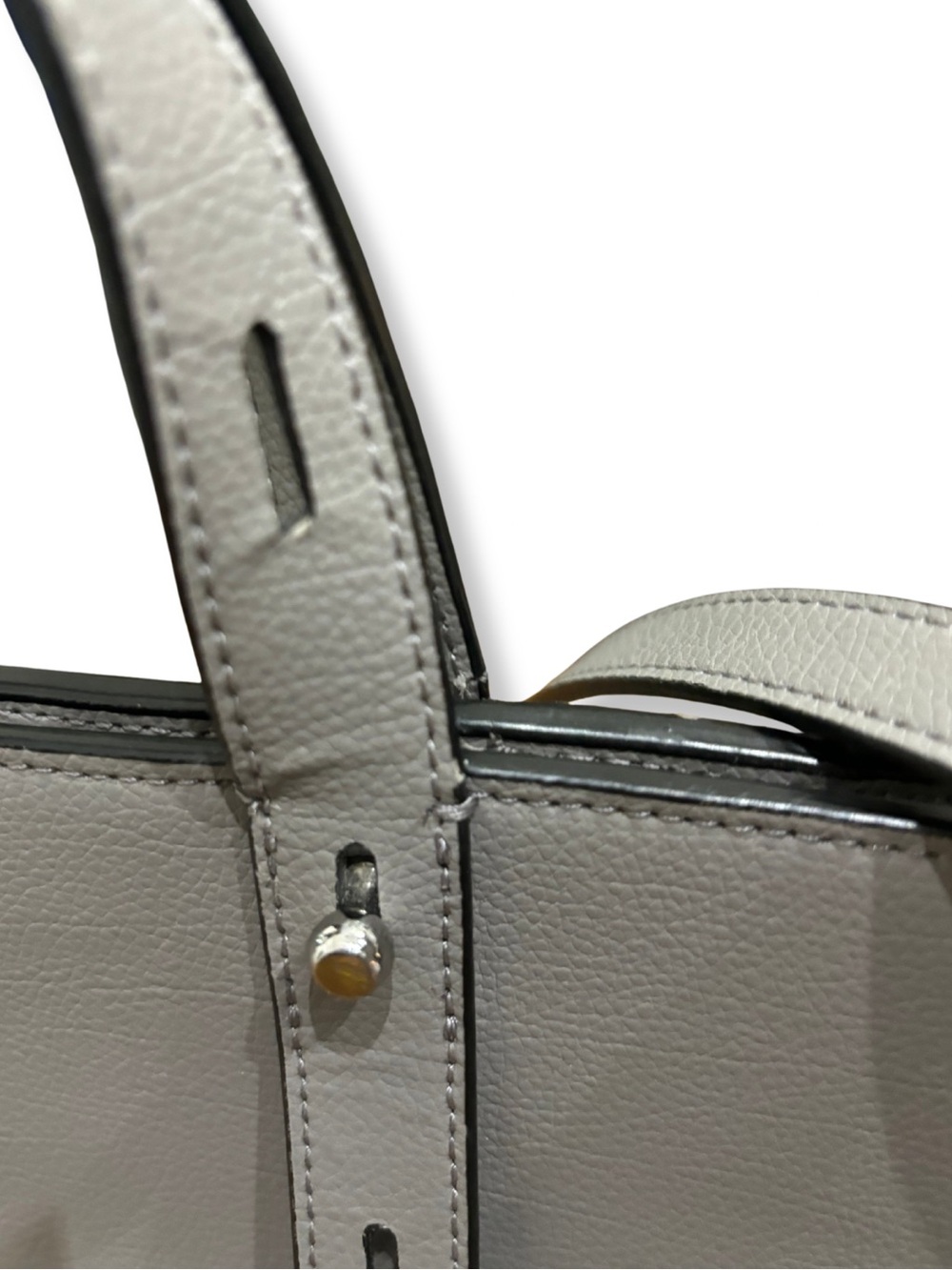 Rebecca Minkoff Light Gray Tote Bag Large Structured Carryall - Picture 5 of 13